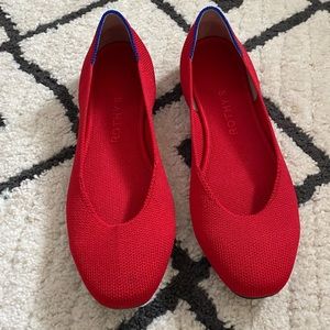 Retired Rothy’s Square Toe Red Flats